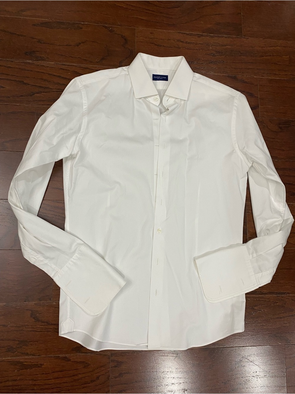 Proper Cloth Men's Dress Collar Shirt Crisp Fitted Tuxedo Suit Luxury Office